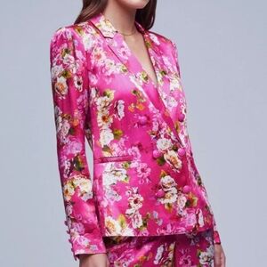 L'Agence The Colin Blazer NEW size 8 Fuchsia Floral